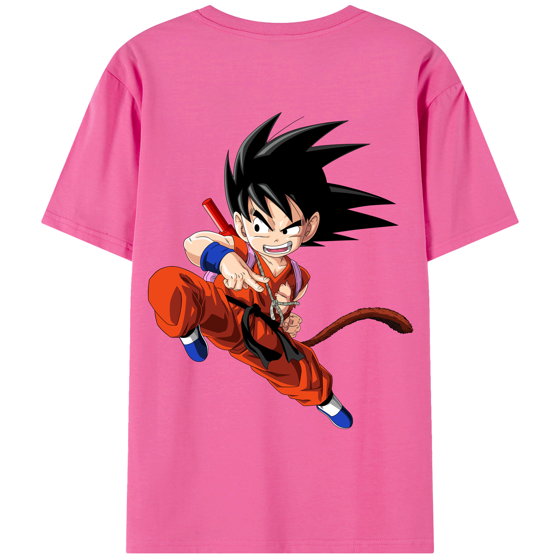 （画像用） ドラゴンボール 孫悟空（そん ごくう）Son Goku カカロット DRAGON BALL Kakarotto レディース半袖Tシャツ(バックプリント)